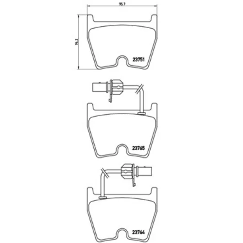 Sada brzdových platničiek kotúčovej brzdy BREMBO P 85 078