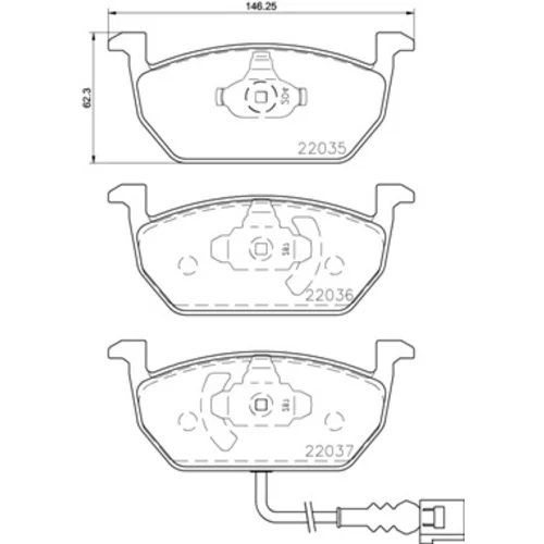 Sada brzdových platničiek kotúčovej brzdy BREMBO P 85 137