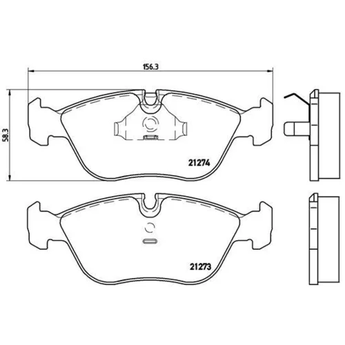 Sada brzdových platničiek kotúčovej brzdy BREMBO P 86 013