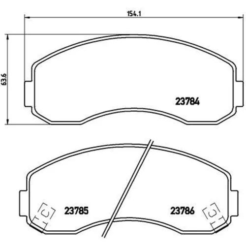 Sada brzdových platničiek kotúčovej brzdy BREMBO P 99 003