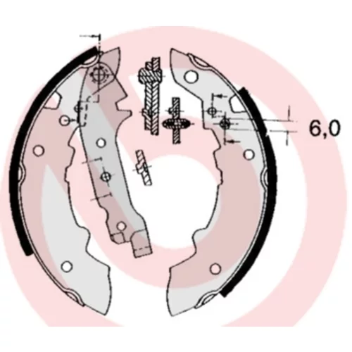 Sada brzdových čeľustí BREMBO S 68 512