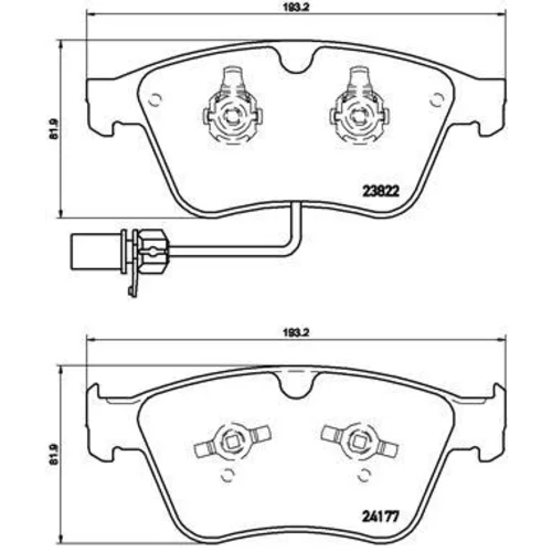 Sada brzdových platničiek kotúčovej brzdy BREMBO P 05 003