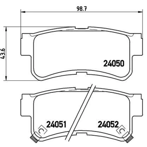 Sada brzdových platničiek kotúčovej brzdy BREMBO P 15 009