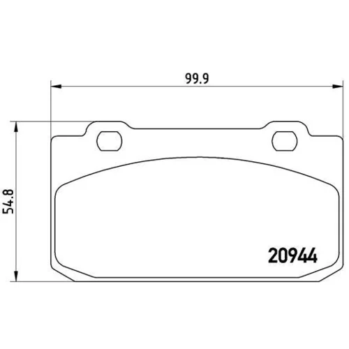 Sada brzdových platničiek kotúčovej brzdy BREMBO P 23 027