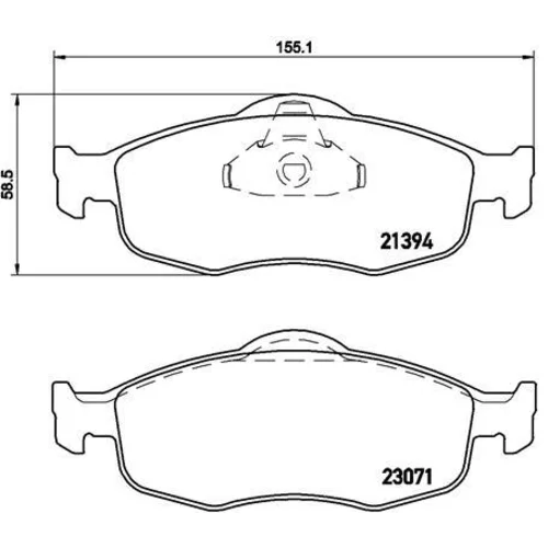 Sada brzdových platničiek kotúčovej brzdy BREMBO P 24 037