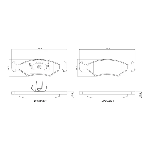 Sada brzdových platničiek kotúčovej brzdy BREMBO P 24 043