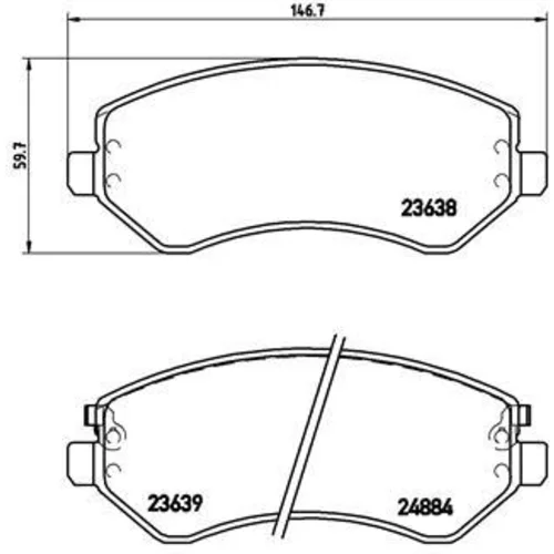 Sada brzdových platničiek kotúčovej brzdy BREMBO P 37 007