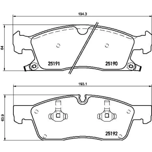 Sada brzdových platničiek kotúčovej brzdy BREMBO P 37 015