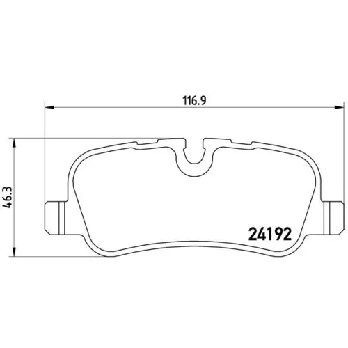 Sada brzdových platničiek kotúčovej brzdy BREMBO P 44 019