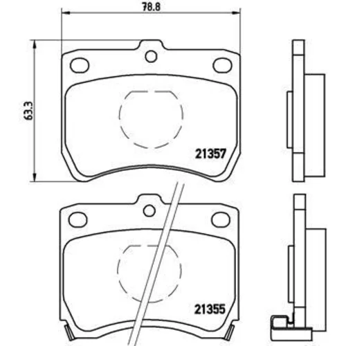 Sada brzdových platničiek kotúčovej brzdy BREMBO P 49 013