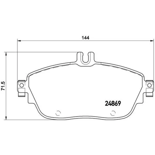 Sada brzdových platničiek kotúčovej brzdy BREMBO P 50 093