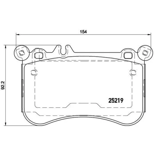 Sada brzdových platničiek kotúčovej brzdy BREMBO P 50 098