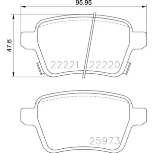 Sada brzdových platničiek kotúčovej brzdy BREMBO P 59 086