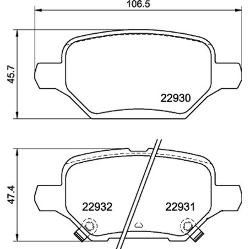 Sada brzdových platničiek kotúčovej brzdy BREMBO P 59 099