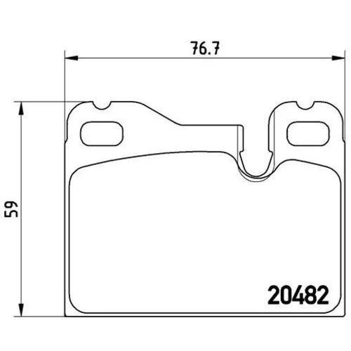 Sada brzdových platničiek kotúčovej brzdy BREMBO P 65 003