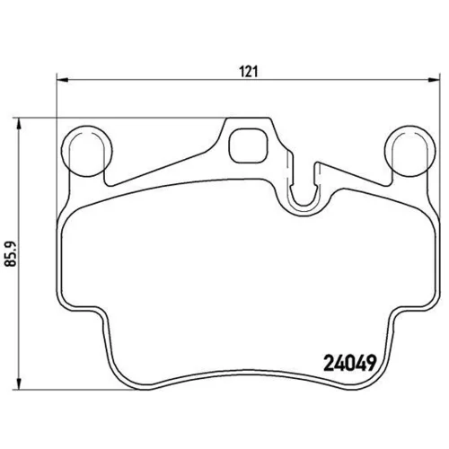 Sada brzdových platničiek kotúčovej brzdy BREMBO P 65 015