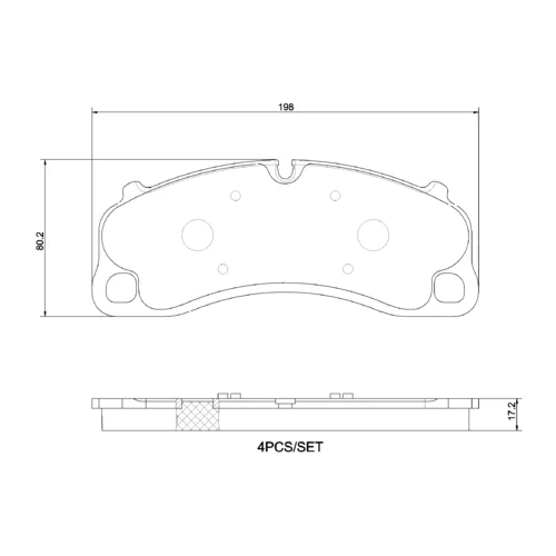 Sada brzdových platničiek kotúčovej brzdy BREMBO P 65 048