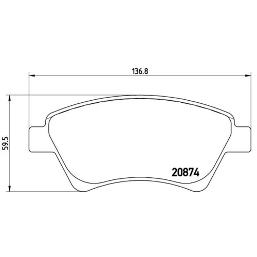 Sada brzdových platničiek kotúčovej brzdy BREMBO P 68 034