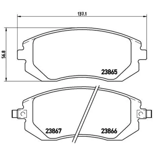 Sada brzdových platničiek kotúčovej brzdy BREMBO P 78 013