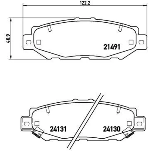 Sada brzdových platničiek kotúčovej brzdy BREMBO P 83 038