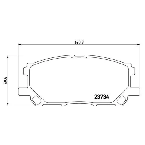 Sada brzdových platničiek kotúčovej brzdy BREMBO P 83 067