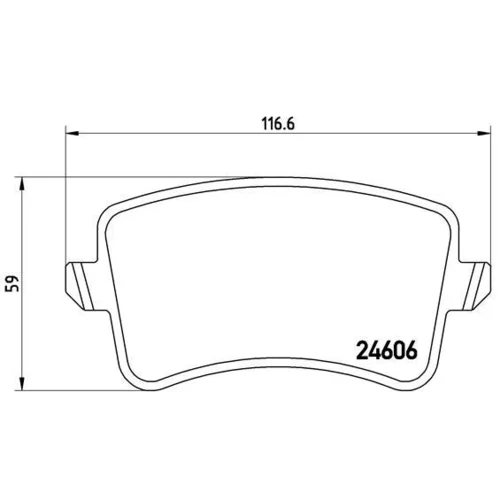 Sada brzdových platničiek kotúčovej brzdy BREMBO P 85 100X