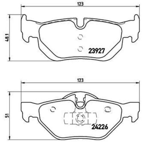 Sada brzdových platničiek kotúčovej brzdy BREMBO P 06 038