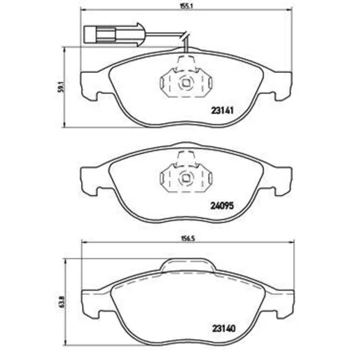 Sada brzdových platničiek kotúčovej brzdy BREMBO P 23 114