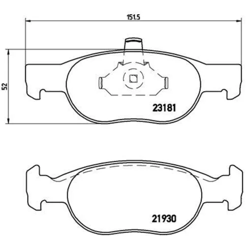 Sada brzdových platničiek kotúčovej brzdy BREMBO P 23 125