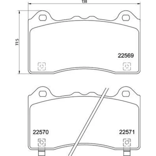 Sada brzdových platničiek kotúčovej brzdy BREMBO P 24 202