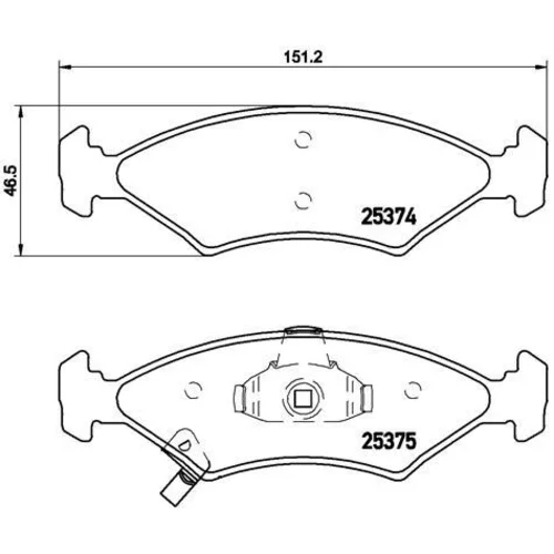 Sada brzdových platničiek kotúčovej brzdy BREMBO P 30 062