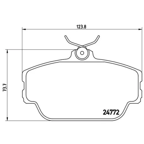 Sada brzdových platničiek kotúčovej brzdy BREMBO P 46 001