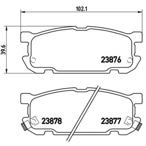 Sada brzdových platničiek kotúčovej brzdy BREMBO P 49 030