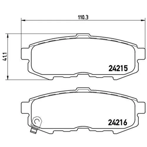 Sada brzdových platničiek kotúčovej brzdy BREMBO P 49 042