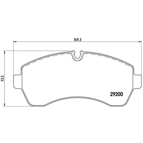 Sada brzdových platničiek kotúčovej brzdy BREMBO P 50 059