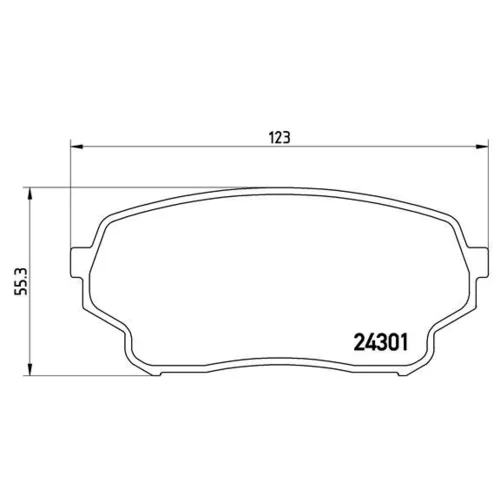 Sada brzdových platničiek kotúčovej brzdy BREMBO P 79 019