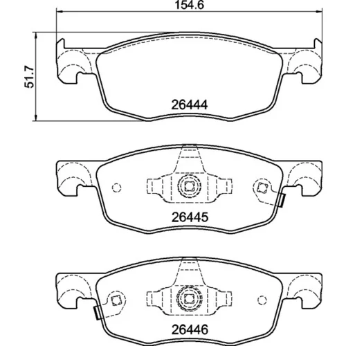 Sada brzdových platničiek kotúčovej brzdy BREMBO P 83 185