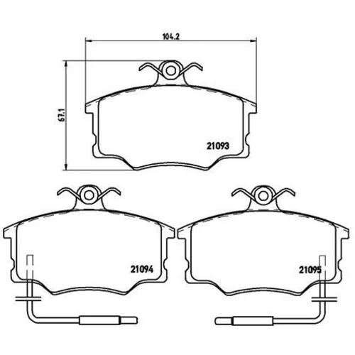 Sada brzdových platničiek kotúčovej brzdy BREMBO P 23 034