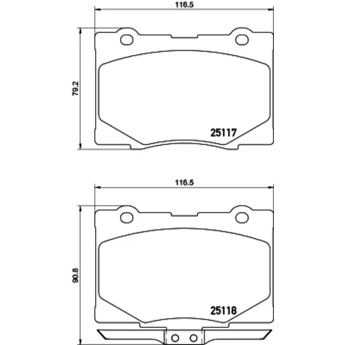 Sada brzdových platničiek kotúčovej brzdy BREMBO P 28 079