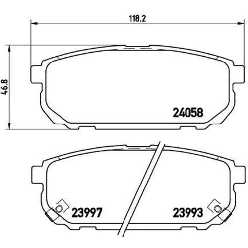 Sada brzdových platničiek kotúčovej brzdy BREMBO P 30 023