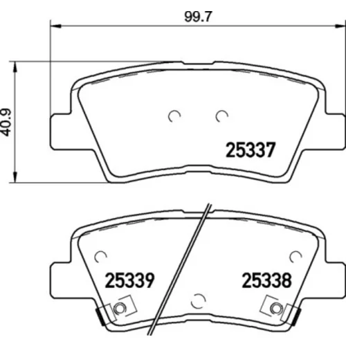 Sada brzdových platničiek kotúčovej brzdy BREMBO P 30 106