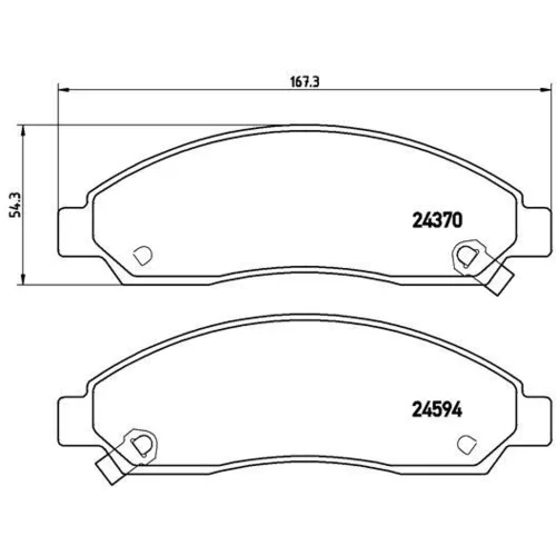 Sada brzdových platničiek kotúčovej brzdy BREMBO P 34 005