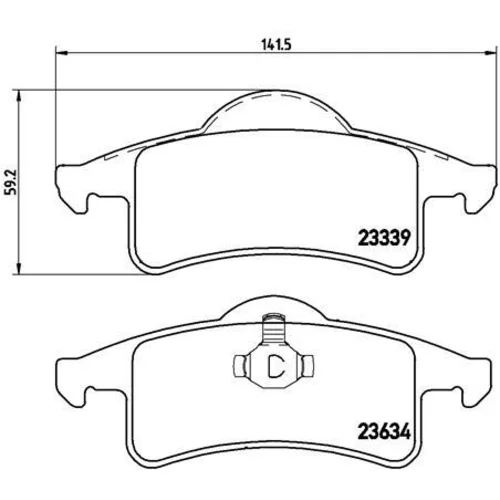 Sada brzdových platničiek kotúčovej brzdy BREMBO P 37 006