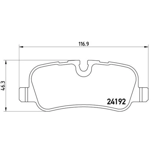 Sada brzdových platničiek kotúčovej brzdy BREMBO P 44 013