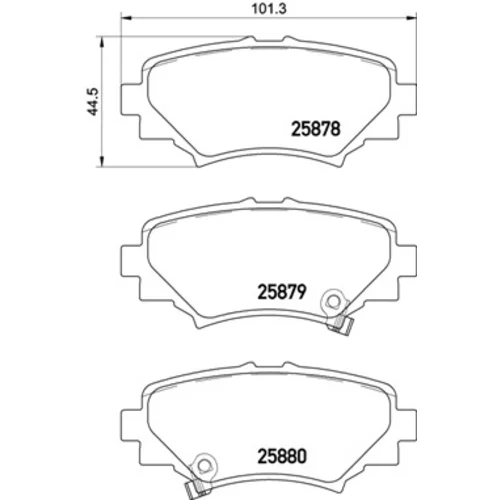 Sada brzdových platničiek kotúčovej brzdy BREMBO P 49 049