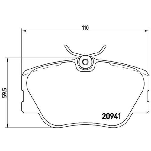 Sada brzdových platničiek kotúčovej brzdy BREMBO P 50 008