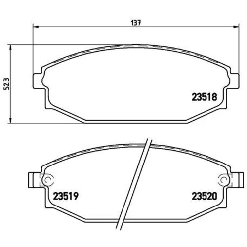 Sada brzdových platničiek kotúčovej brzdy BREMBO P 54 027