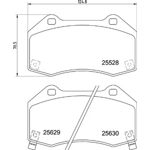 Sada brzdových platničiek kotúčovej brzdy BREMBO P 59 094