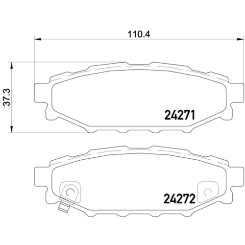 Sada brzdových platničiek kotúčovej brzdy BREMBO P 78 020