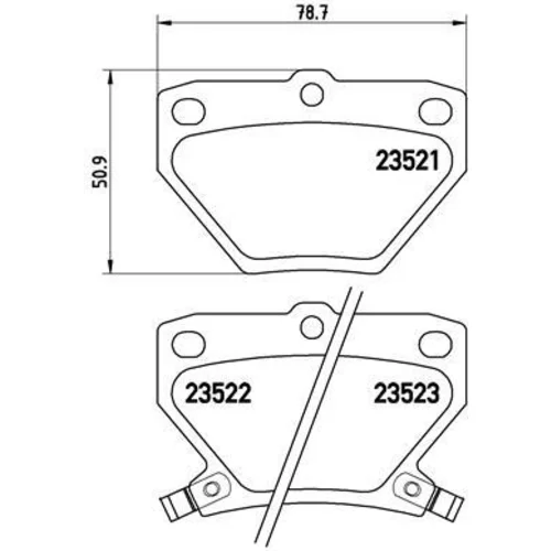 Sada brzdových platničiek kotúčovej brzdy BREMBO P 83 052